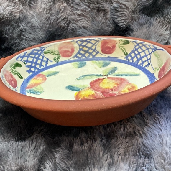 D'Arcy Margesson Signed Terracotta Pottery Hand thrown 1995 Deep Dish - Picture 15 of 16